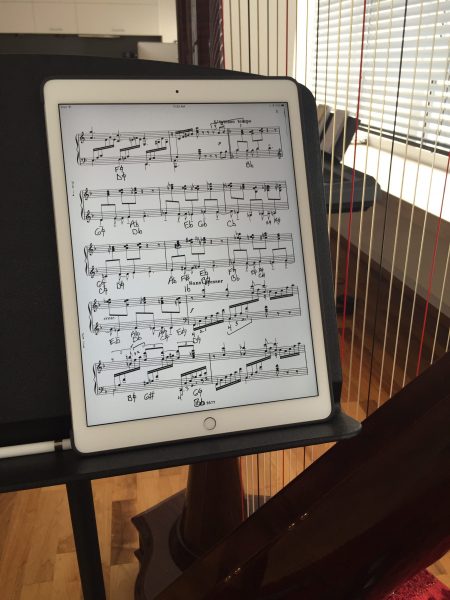 The iPad Pro's display is as big as a regular piece of music!