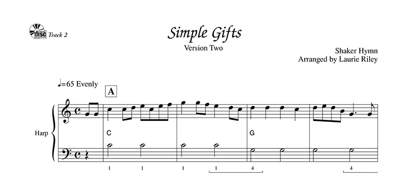 Traditional Shaker Song Simple Gifts Sheet Music in C Major