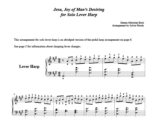 Jesu Joy Of Man S Desiring Harp Column Music