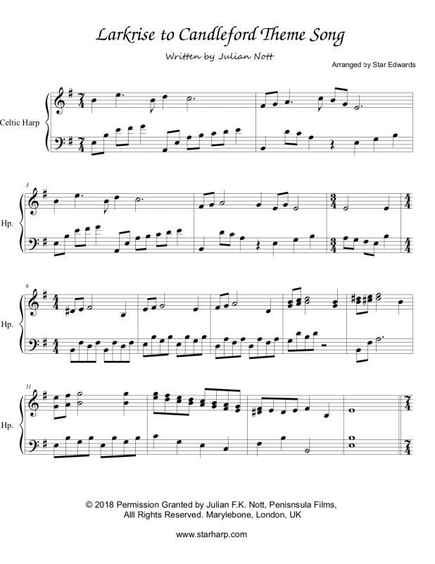 Larkrise to Candleford (harp and cello) Harp Column Music