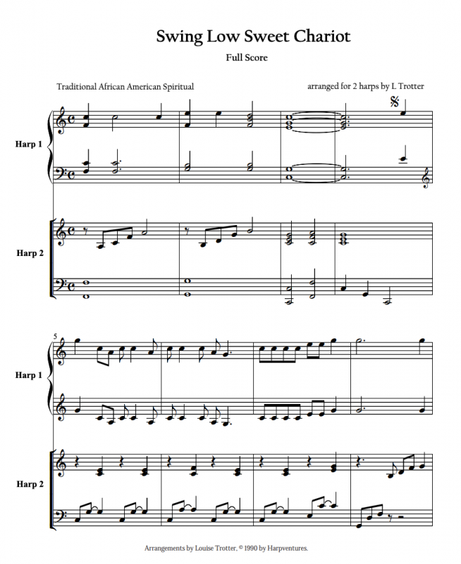 Popular Hymn Tunes for Two Harps – Harp Column Music