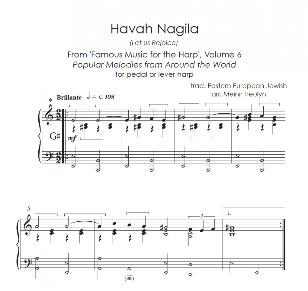 Hava Nagila – Harp Column Music
