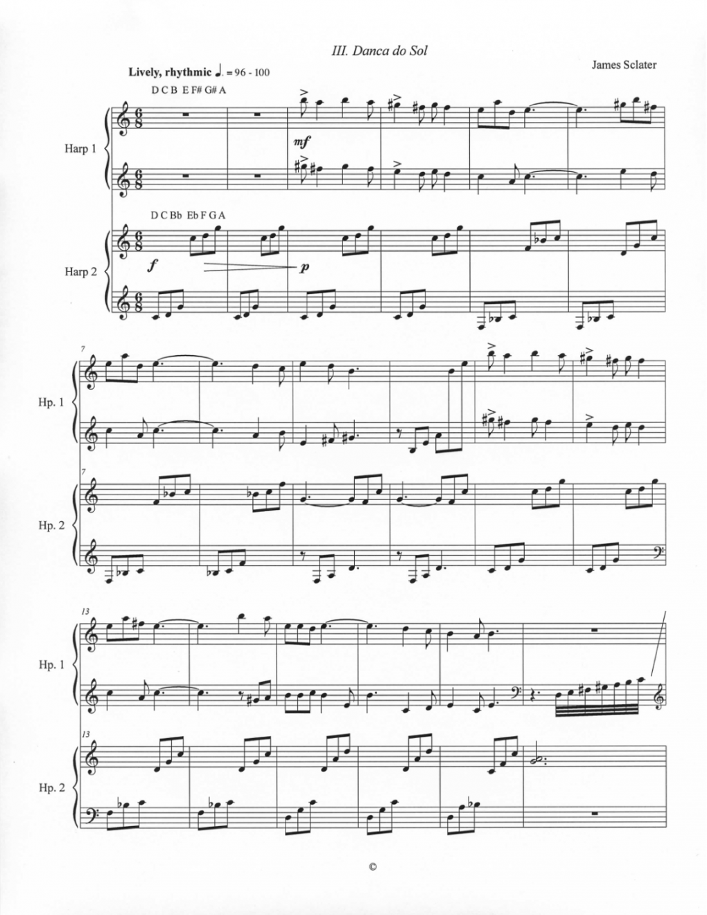 Brazilian Folk Dances Harp Column Music