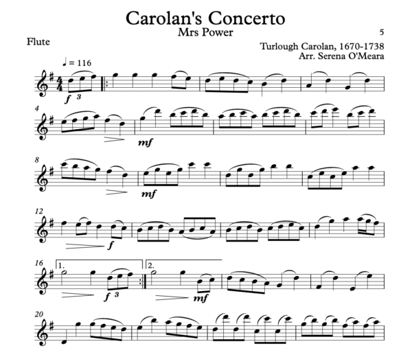 Carolan’s Concerto (Harp and Melody Instrument) Harp Column Music