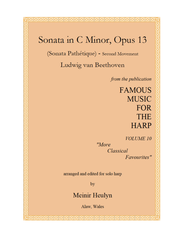 Heulyn Roderick Sonata in C Minor, Opus 13 (Sonata Pathetique) – Harp Column Music