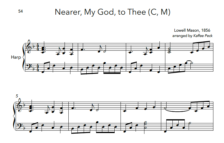 55 Hymns for Harp – Harp Column Music