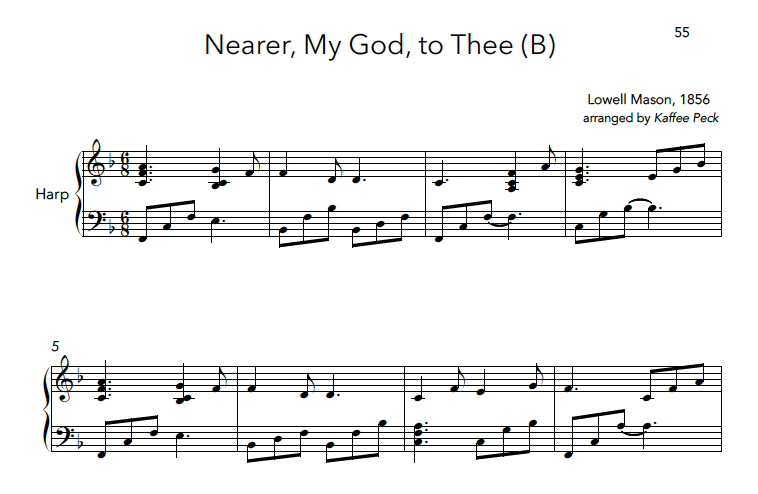 55 Hymns for Harp – Harp Column Music