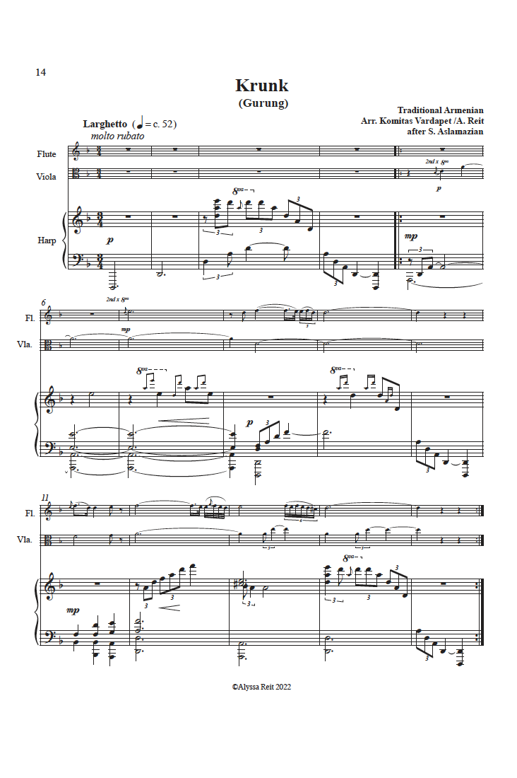 Music of Armenia, Vol. 1 (trio) – Harp Column Music