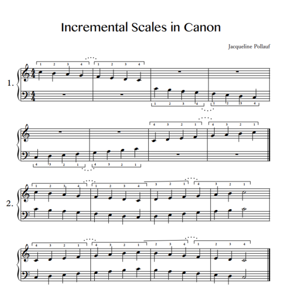 Incremental Scales in Canon – Harp Column Music