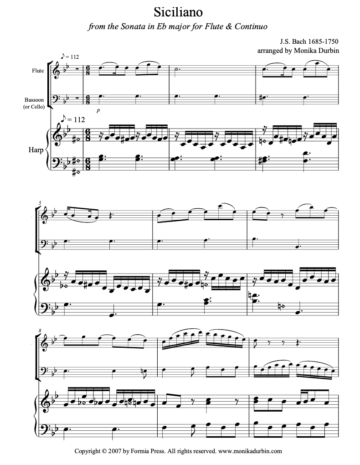 "Siciliano" from Sonata in E-flat Major