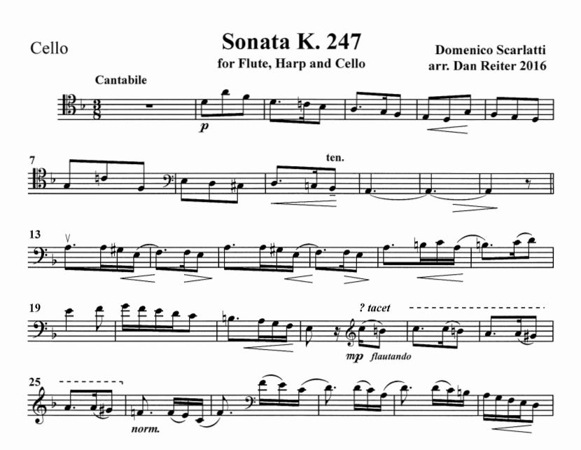 Scarlatti Sonata K. 247 – Harp Column Music