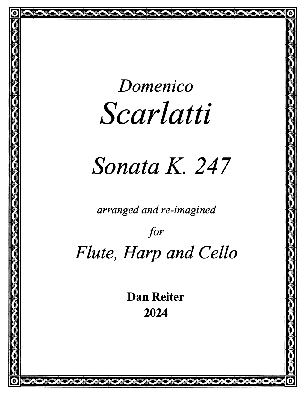Scarlatti Sonata K. 247 – Harp Column Music