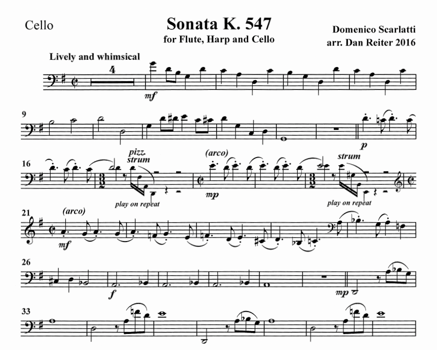 Scarlatti Sonata K. 547 – Harp Column Music