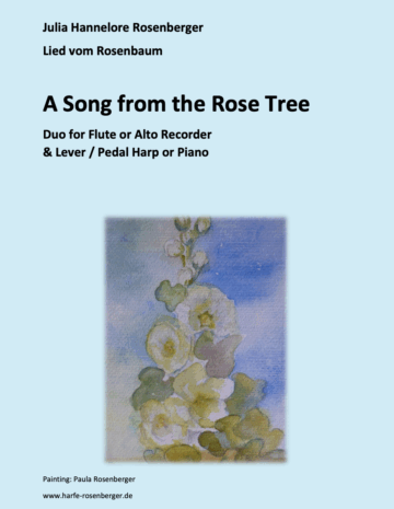 鈴平ひろ　版画　『THE SONG OF ROSE 』 A Song from the Rose Tree – Harp Column Music