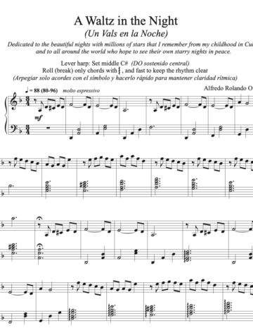 A Waltz in the Night – Harp Column Music