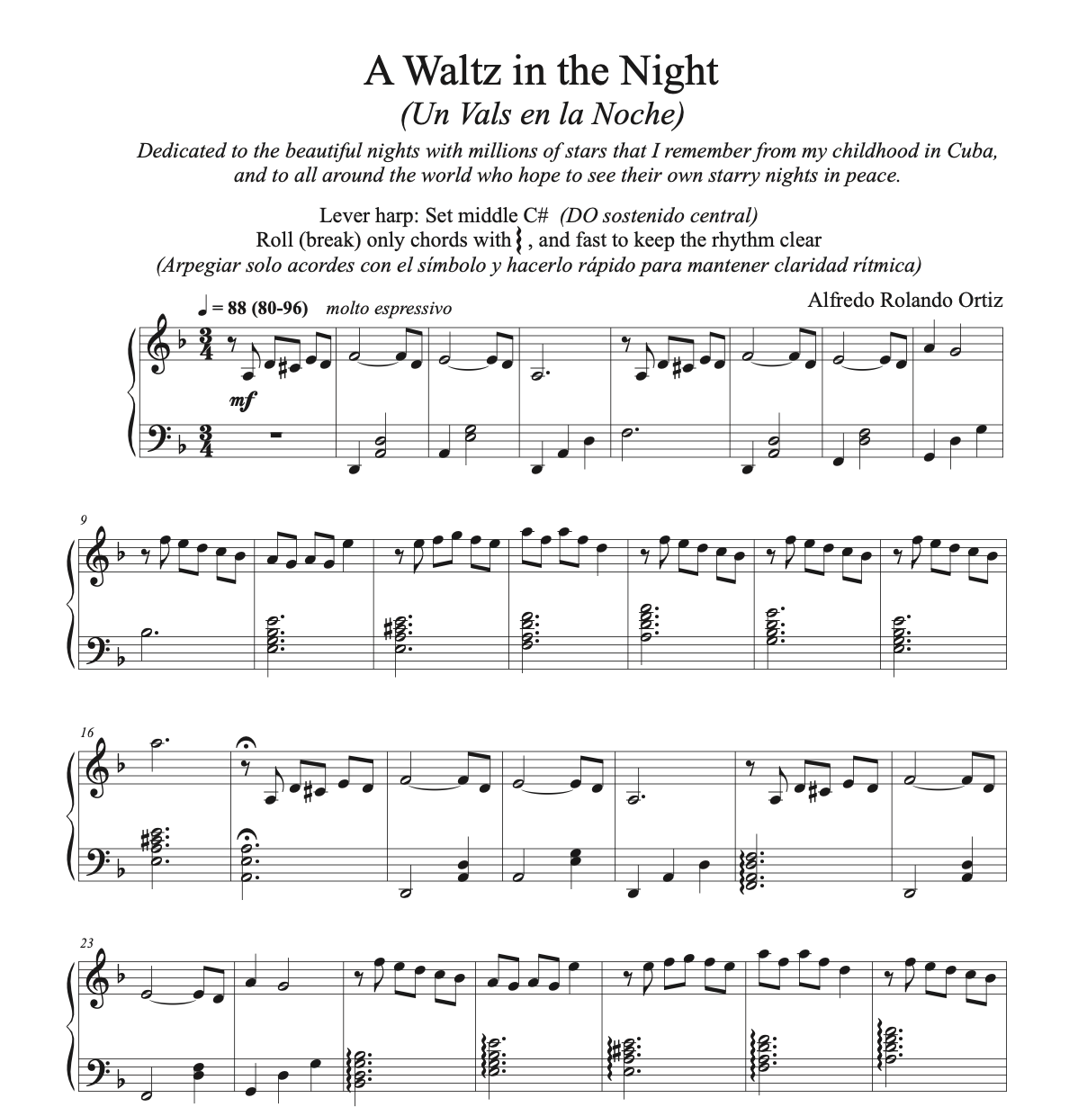 A Waltz in the Night – Harp Column Music