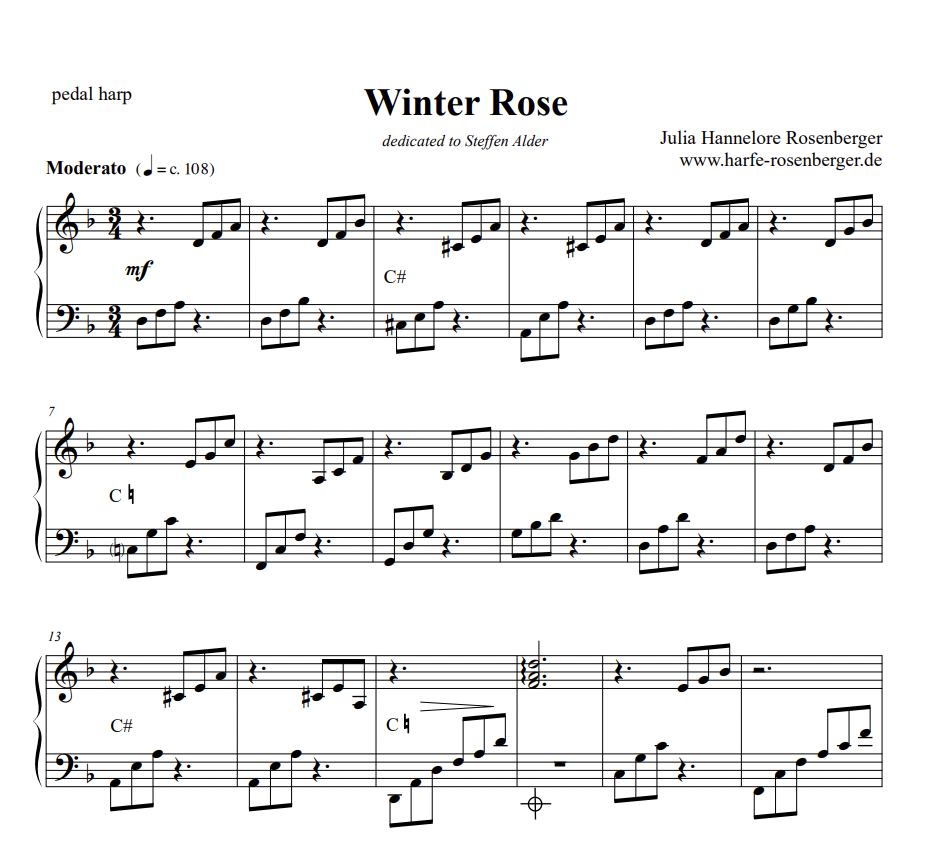 Winter Rose – Harp Column Music