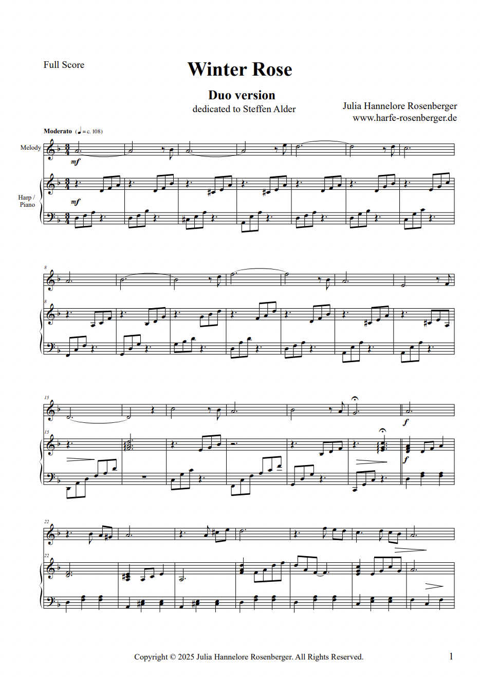 Winter Rose – Harp Column Music