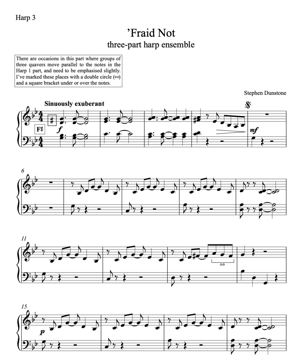 ‘Fraid Not – Harp Column Music