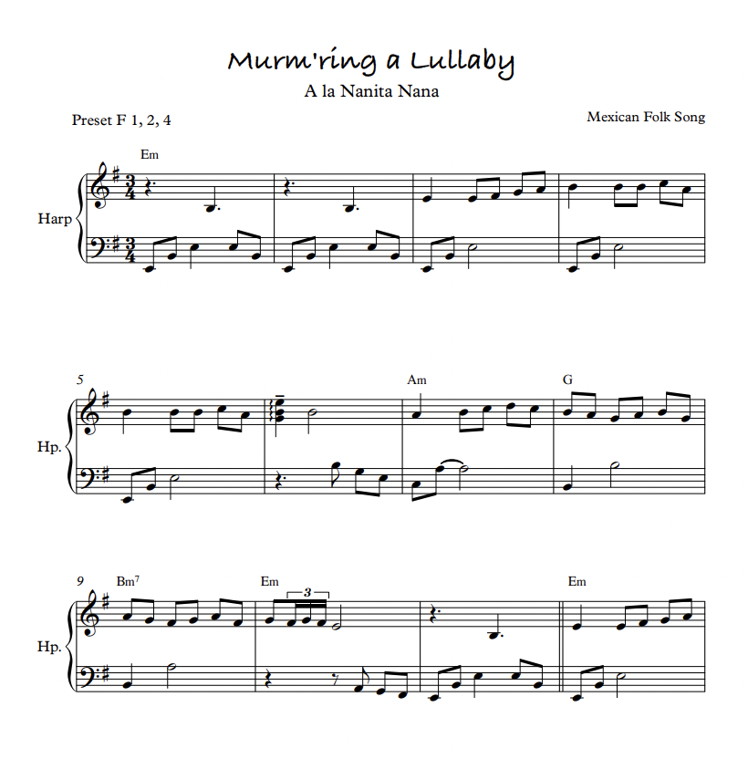 International Lullabies for the Harp – Harp Column Music