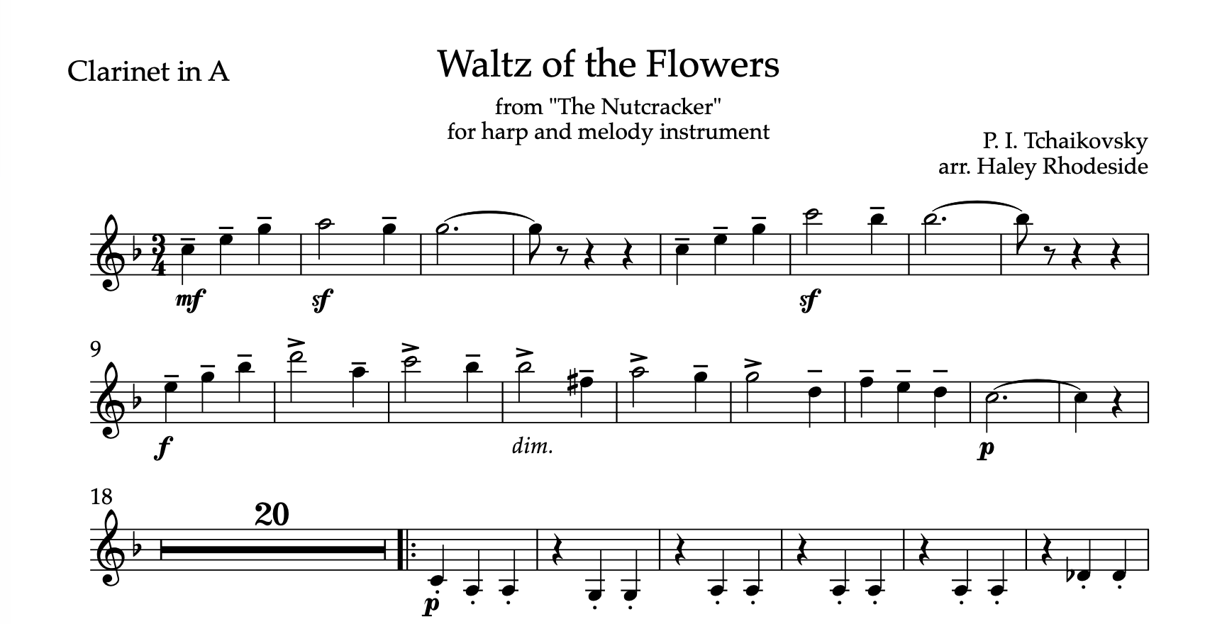 Waltz of the Flowers – Harp Column Music