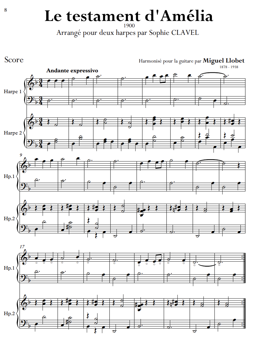 Jeux Interdits – Harp Column Music
