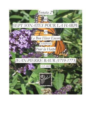 Sept Sonates pour la Harpe—Sonata 2a