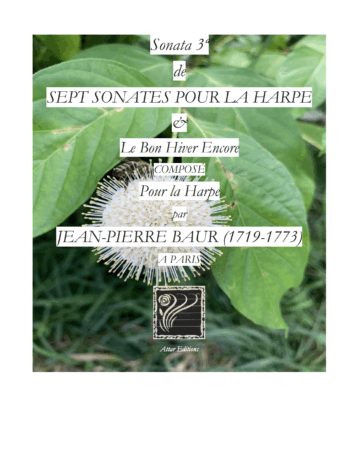 Sept Sonates pour la Harpe—Sonata 3a