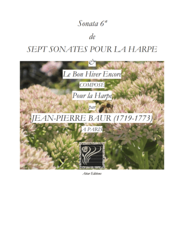 Sept Sonates pour la Harpe—Sonata 6a