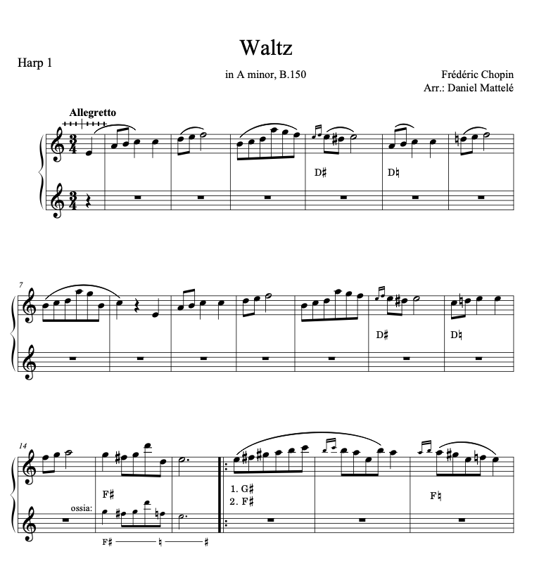 Waltz in A minor – Harp Column Music