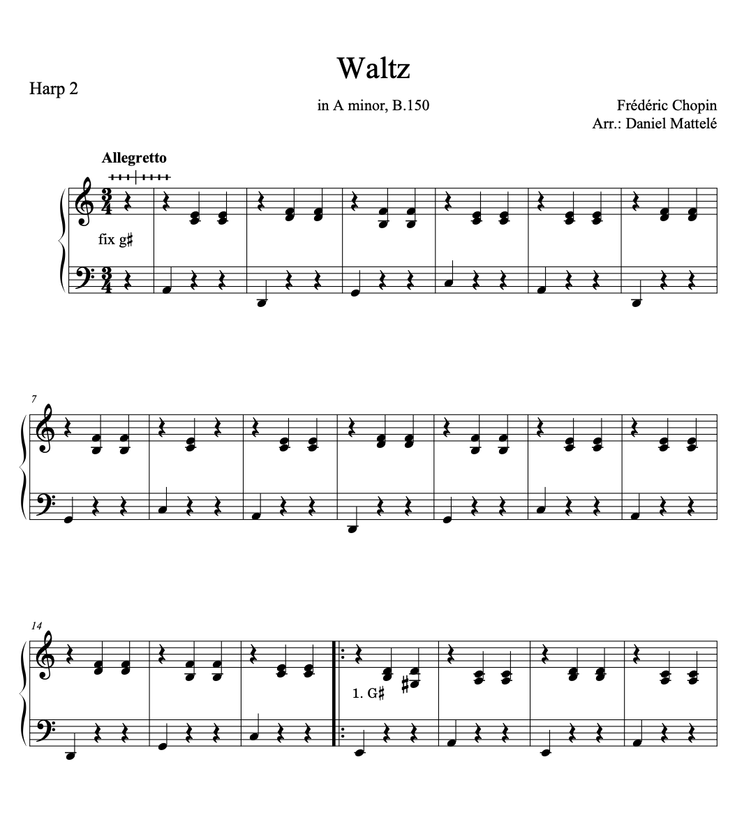 Waltz in A minor – Harp Column Music