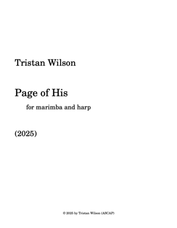 Page of His