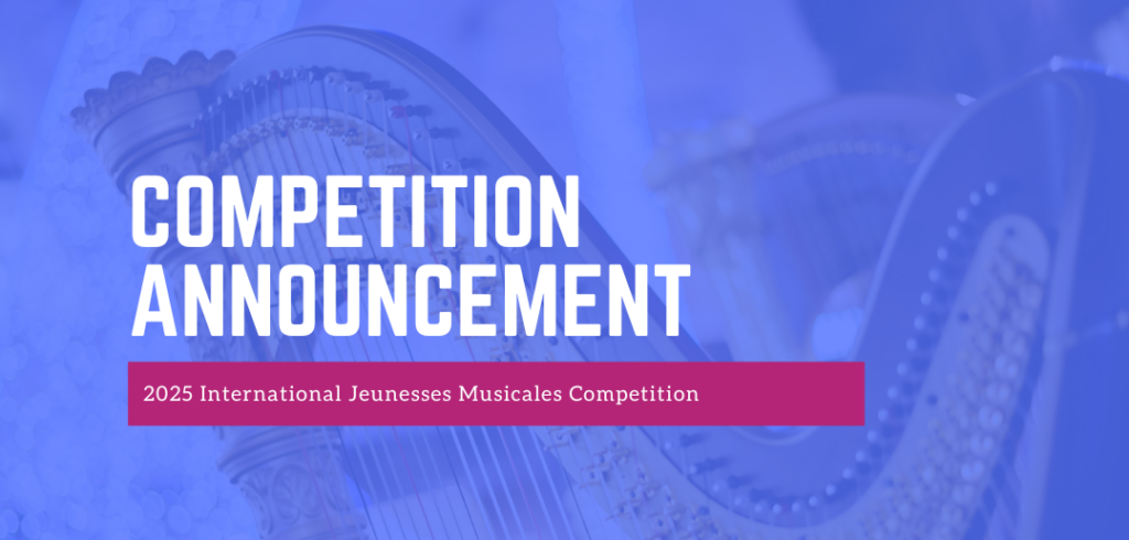 Franz Josef Reinl Foundation Harp Competition Announces Repertoire Competition Announcement IJMC 2025 1024x490