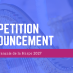 Harp Column placeholder image displaying the text “Competition Announcement: Concours Français de la Harpe 2027” with a picture of a harp in the background