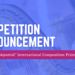 Harp Column placeholder image displaying the text “Competition Announcement: 5th ‘Portus Apostoli’ International Composition Prize” with a picture of a harp in the background