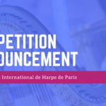 Harp Column placeholder image displaying the text “Competition Announcement: 1st Concours International de Harpe de Paris” with a picture of a harp in the background