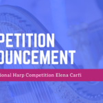 Harp Column placeholder image displaying the text “Competition Announcement: 4th International Harp Competition Elena Carfi” with a picture of a harp in the background