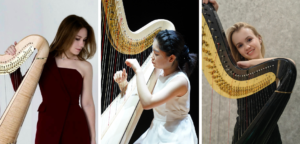 2nd Golden Harp International Competition prize winners with their harps